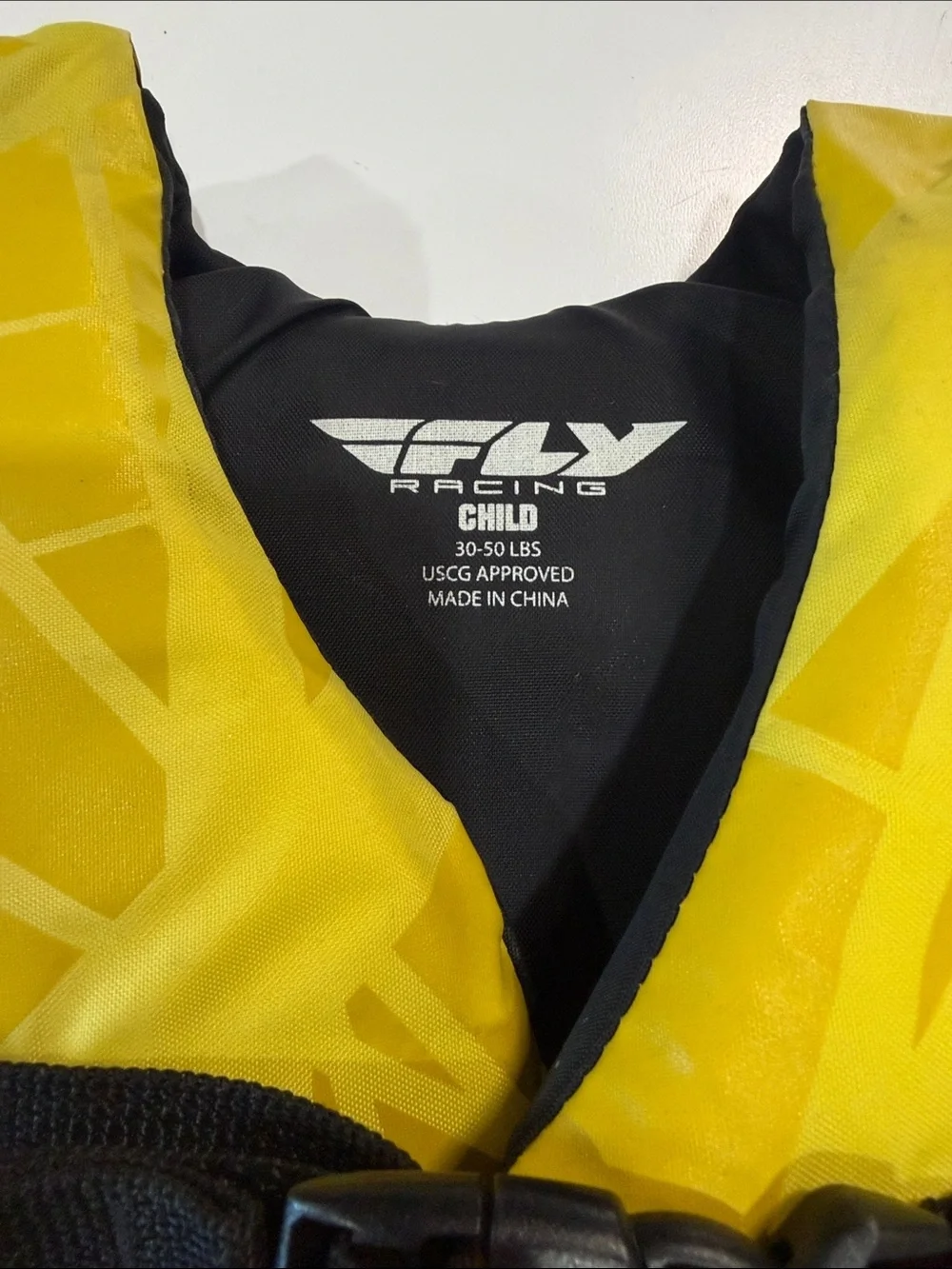 Fly Racing Kids Yellow and Black Swim Bib Life Jacket